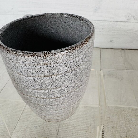 Home Target Gray Ribbed Brown Speckled Farmhouse Rustic 10oz Cups Mugs Set of 4 - Picture 14 of 16